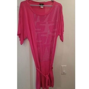 Miss Sixty Pink rhinestones short dress size S